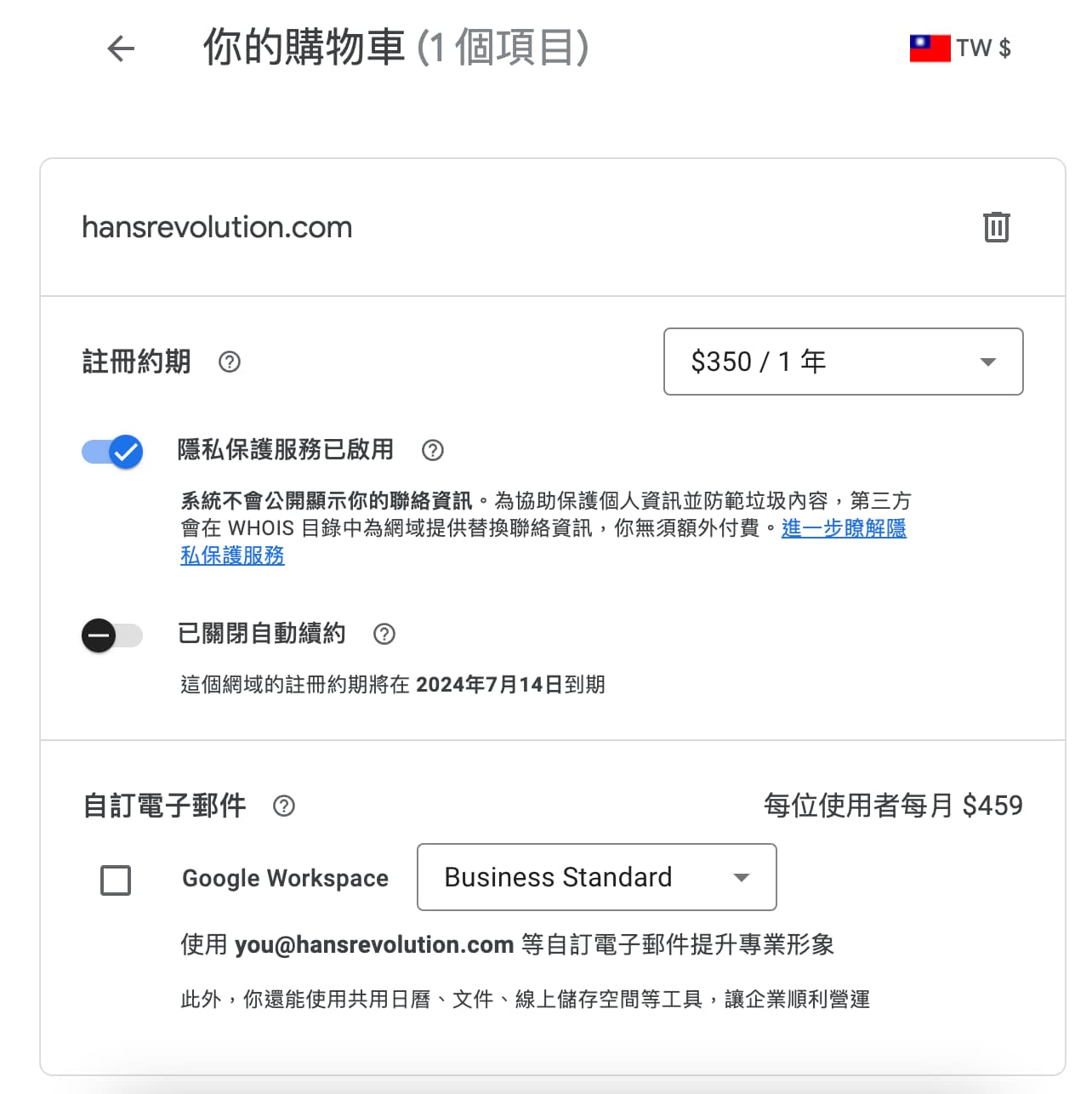 Google Domain